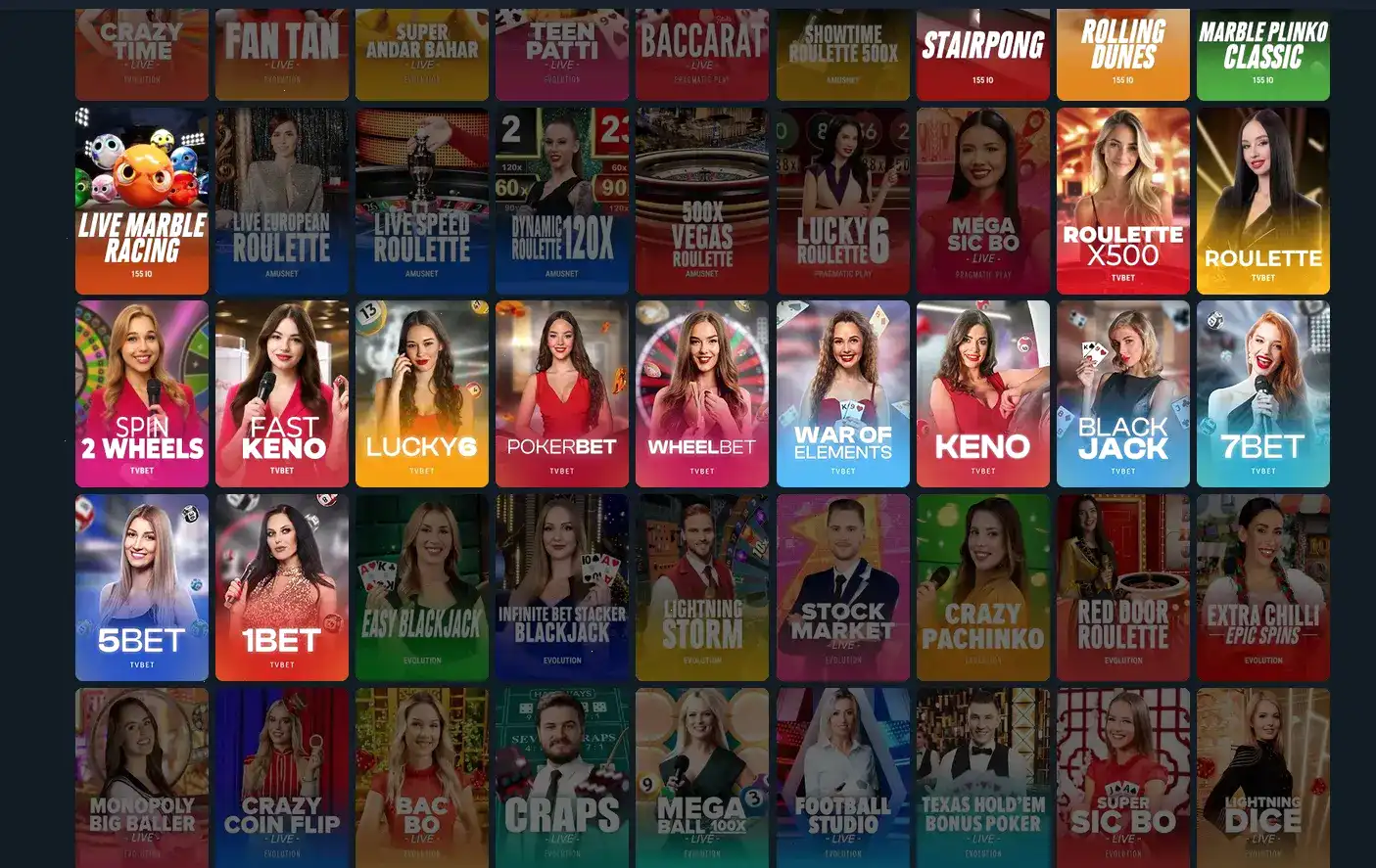 Игровой интерфейс Beton casino слоты